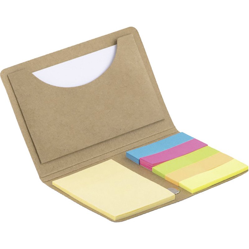 Pochette bloc mémo et marque-pages publicitaire - marquage 1 couleur