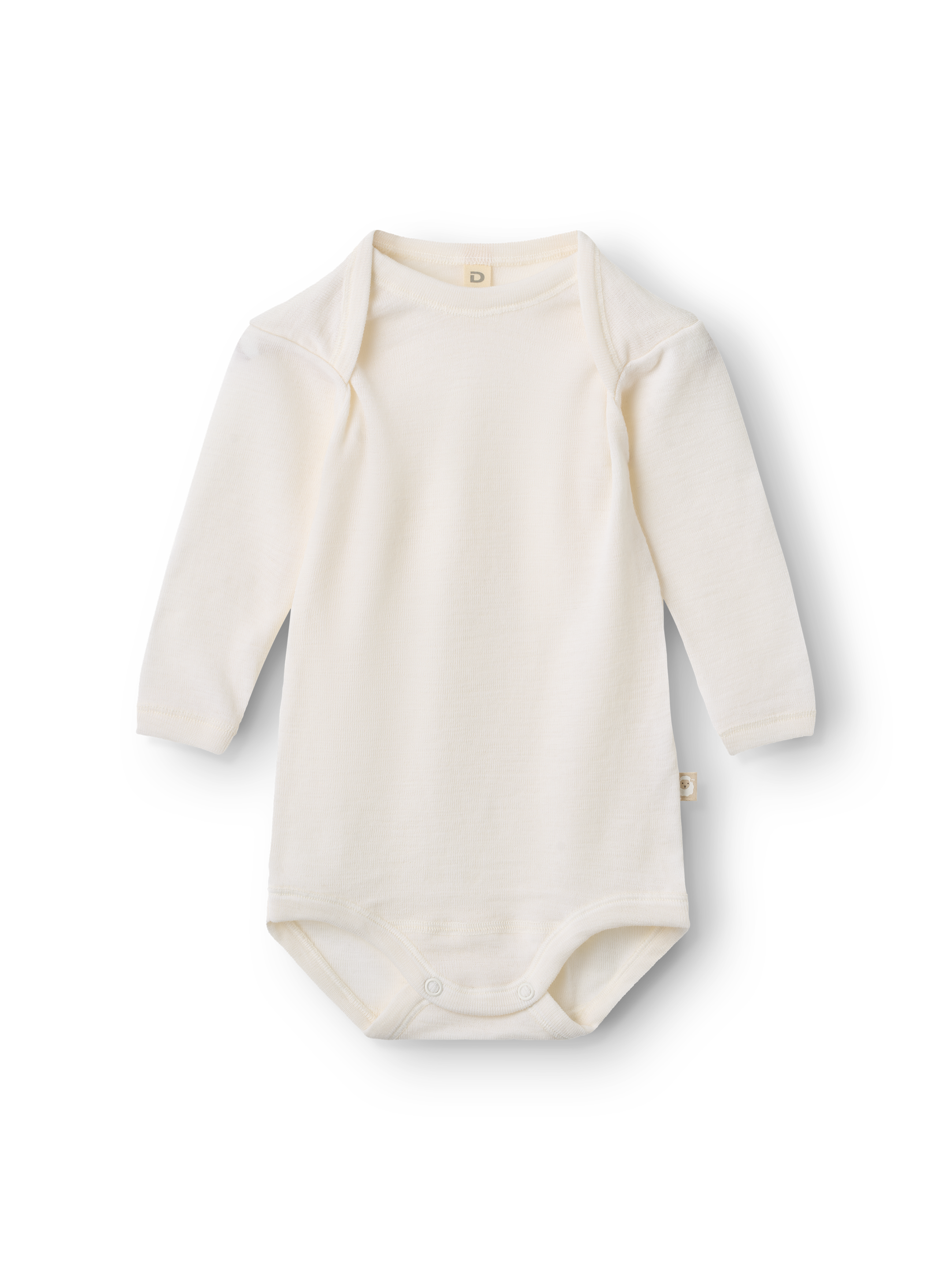 Romper met lange mouw van merinowol voor baby's