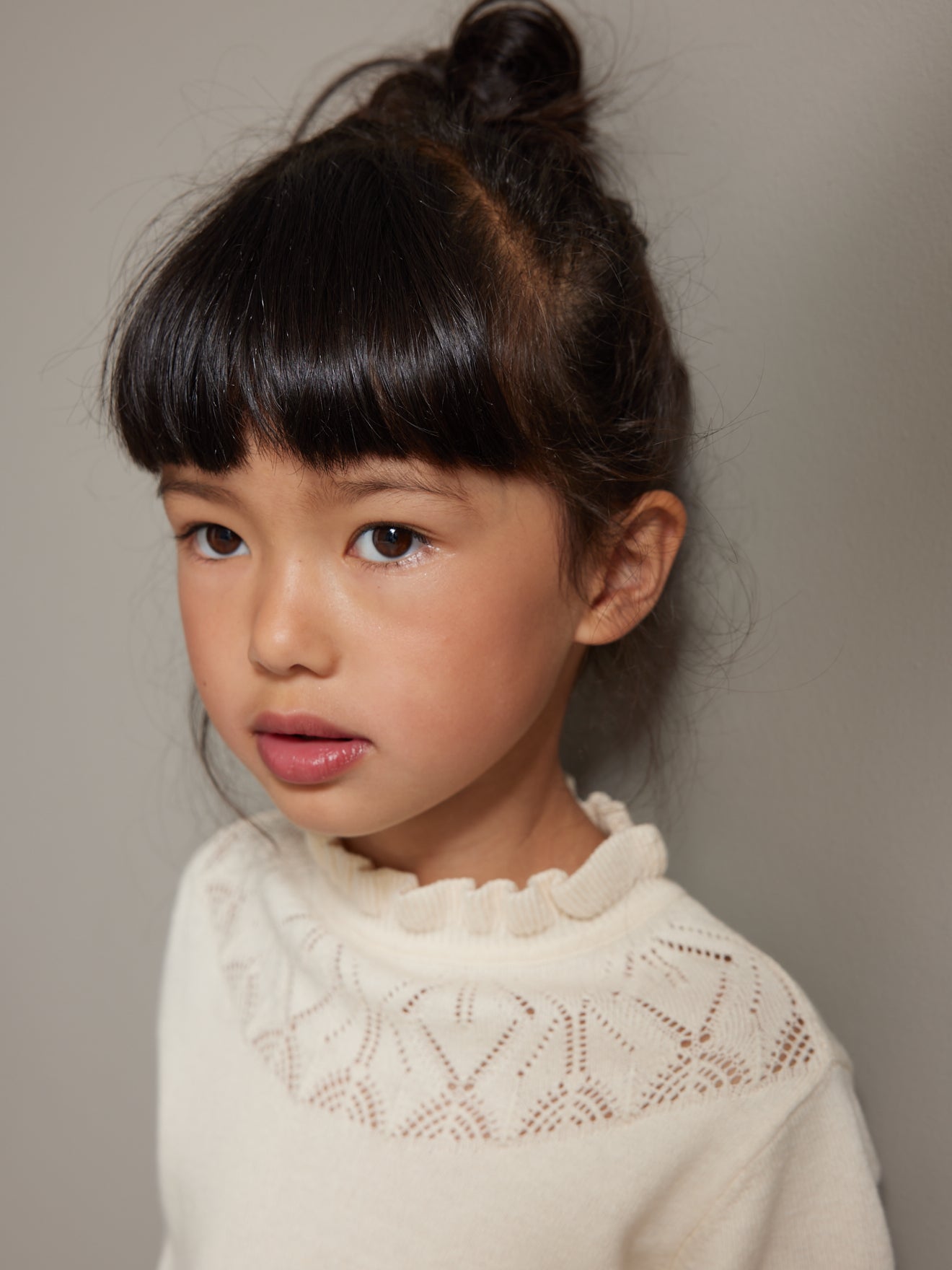 Pull Fille coton et cachemire