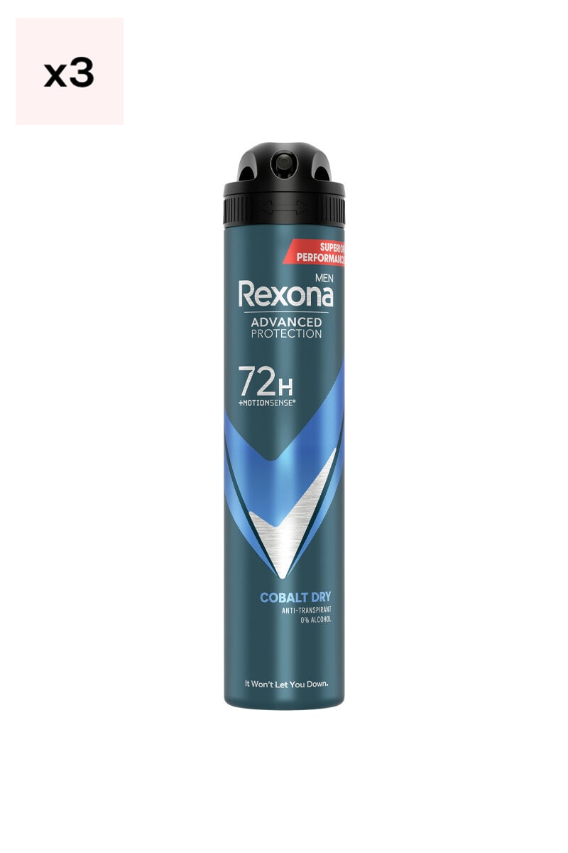 Déodorants spray 72h - Cobalt - Homme - 3 x 200 ml