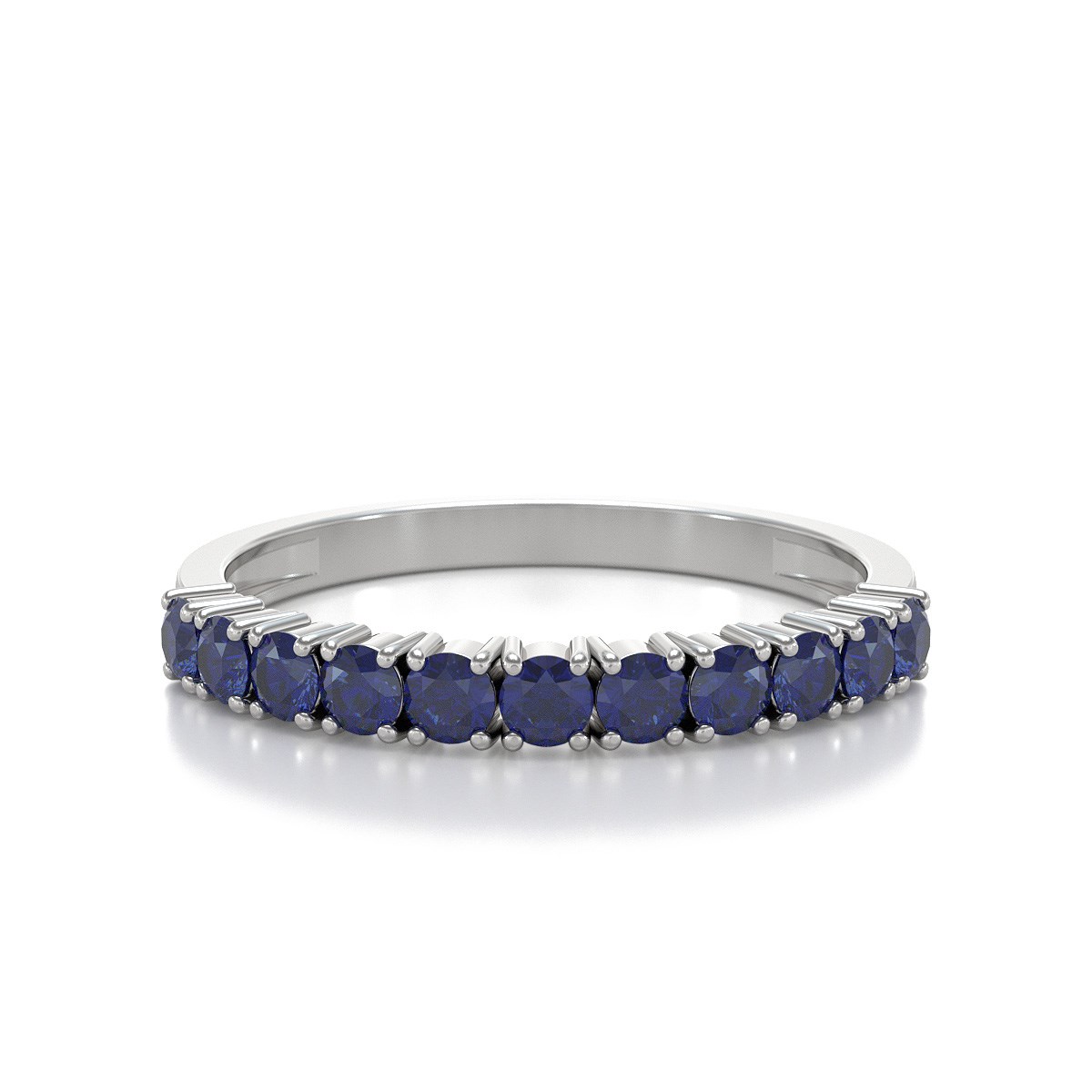 Bague ADEN Or 585 Blanc Saphir 1.64grs