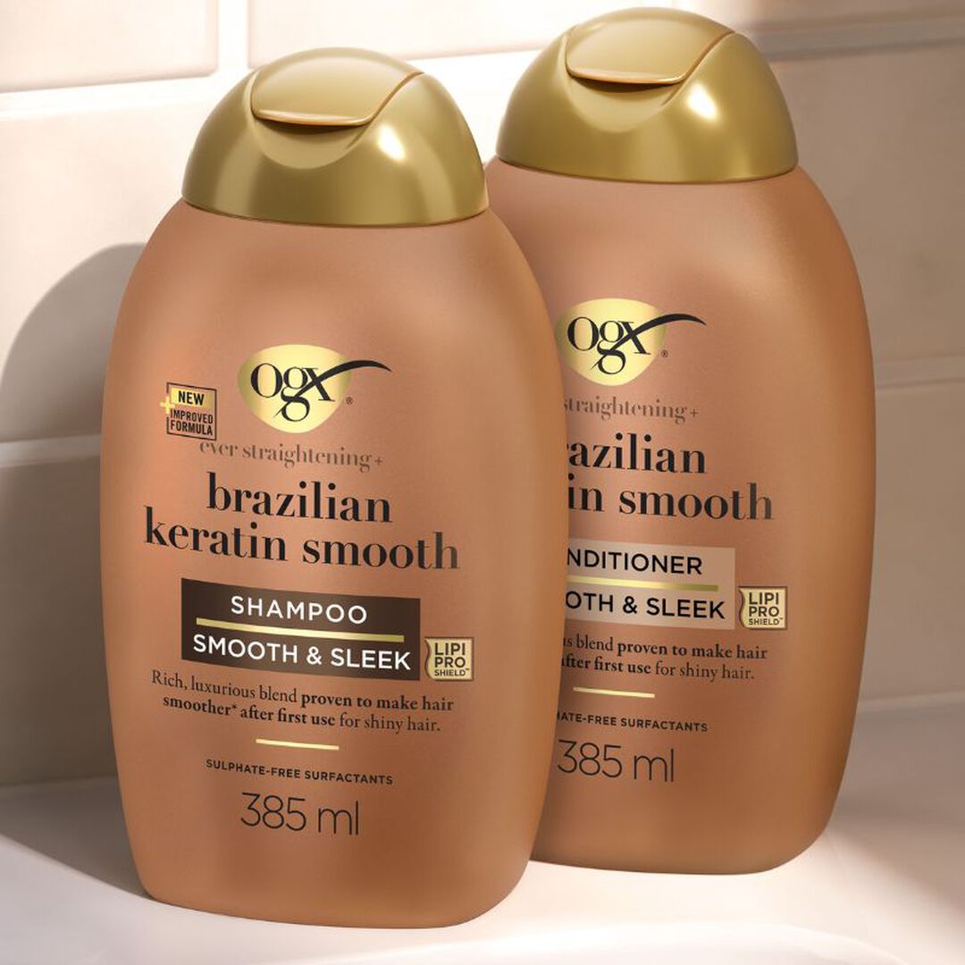 OGX Brazilian Keratin Smooth Condicionador Suavizante Queratina Brasileira - 385ml
