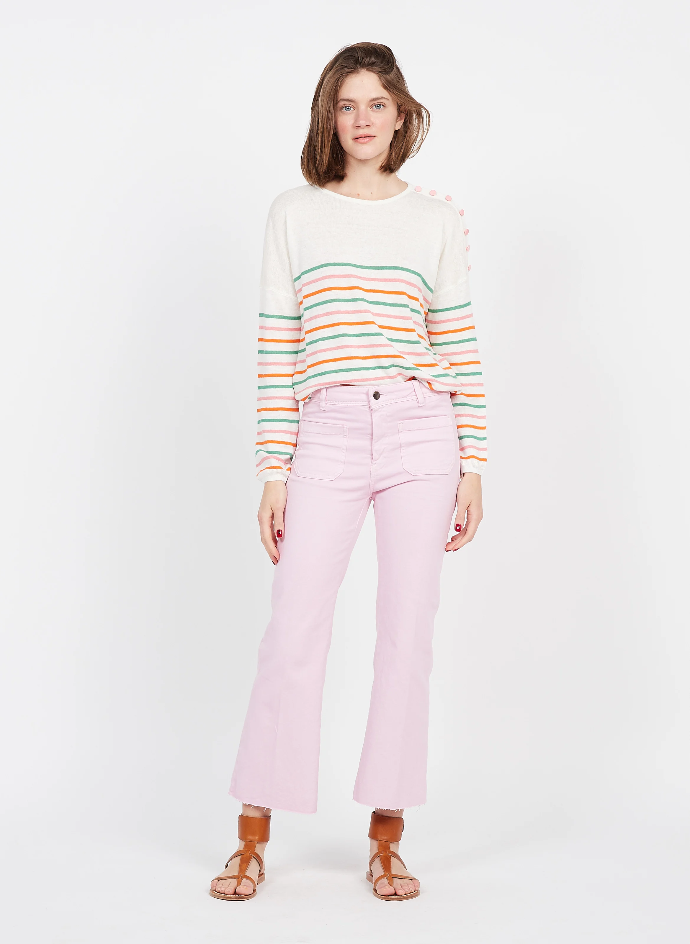 CARLOTTA - Pantalon large | Rose