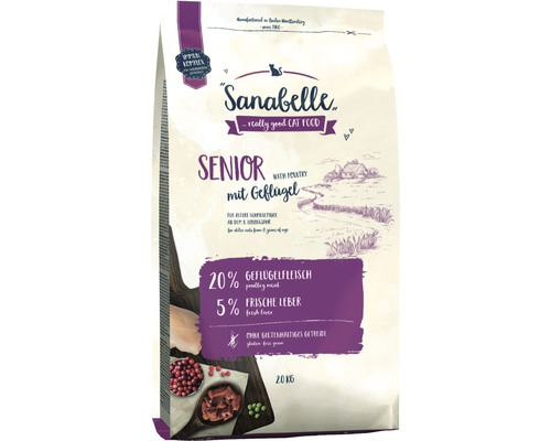 Sanabelle Senior droogvoer voor katten met gevogelte, 2 kg