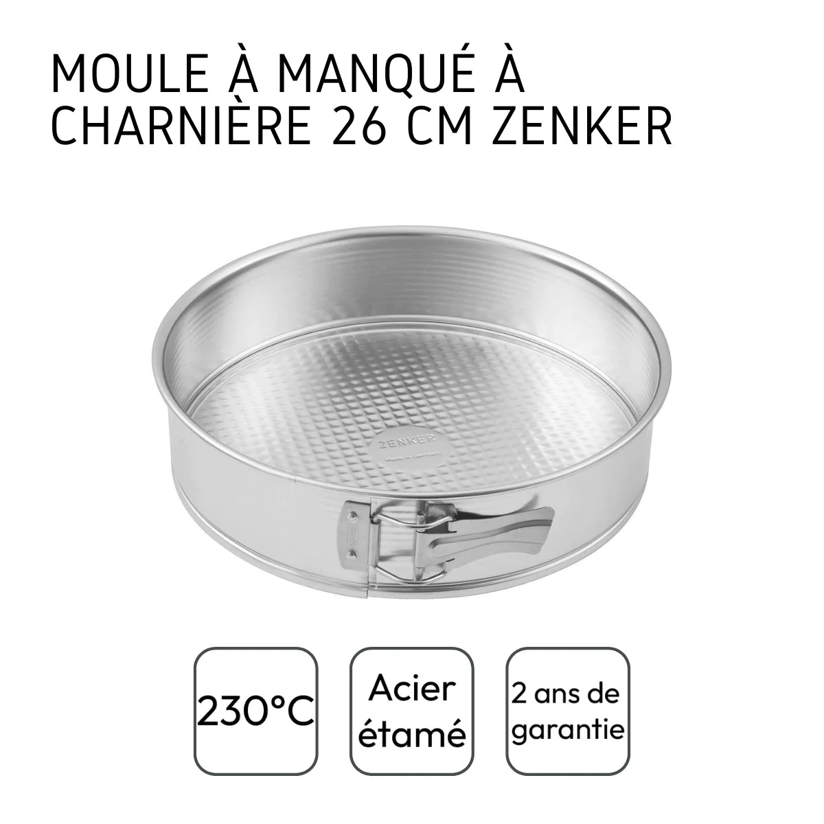 Moule à manqué à charnière 26,3 cm Silver Zenker