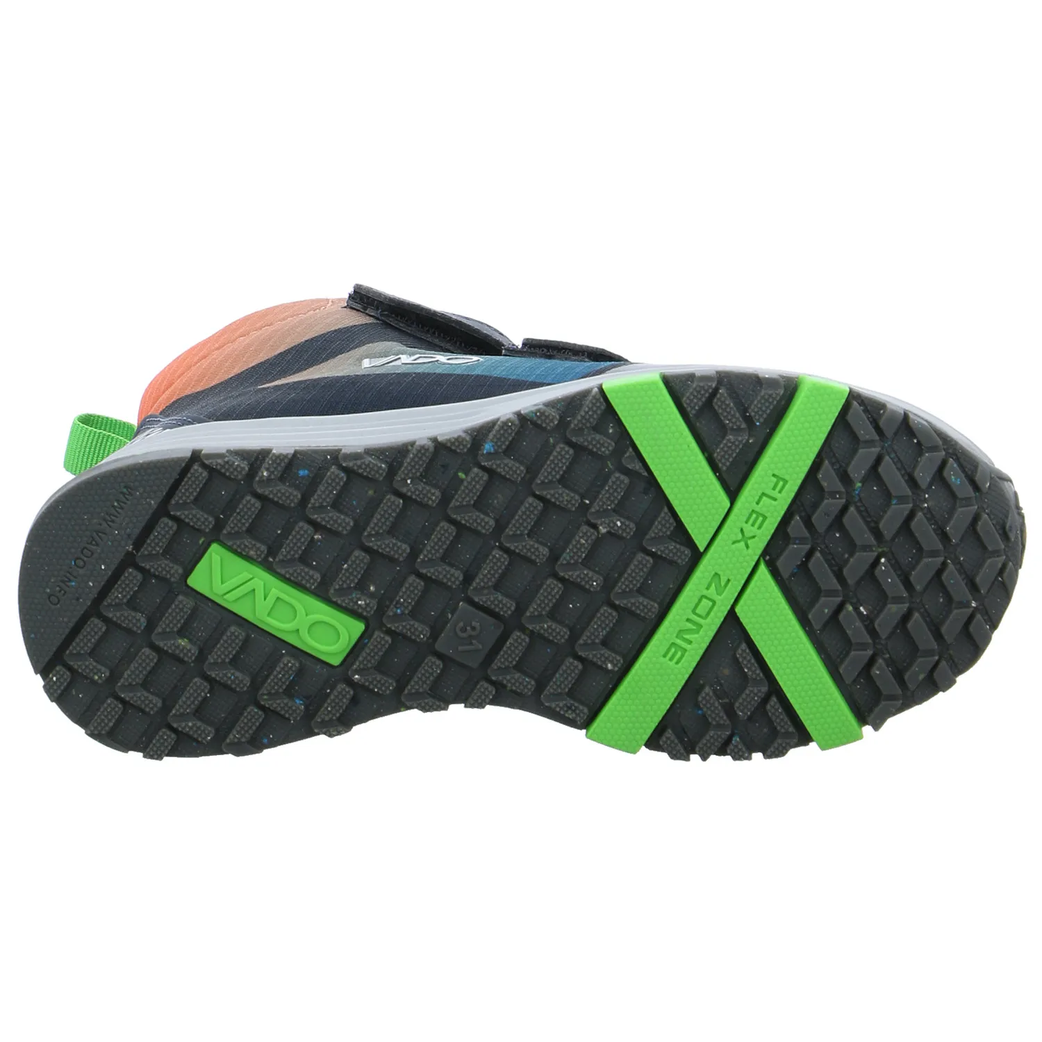 VADO Kleinkinder-Snowboot  Membran Petrol Textil  Winter-Sneaker high