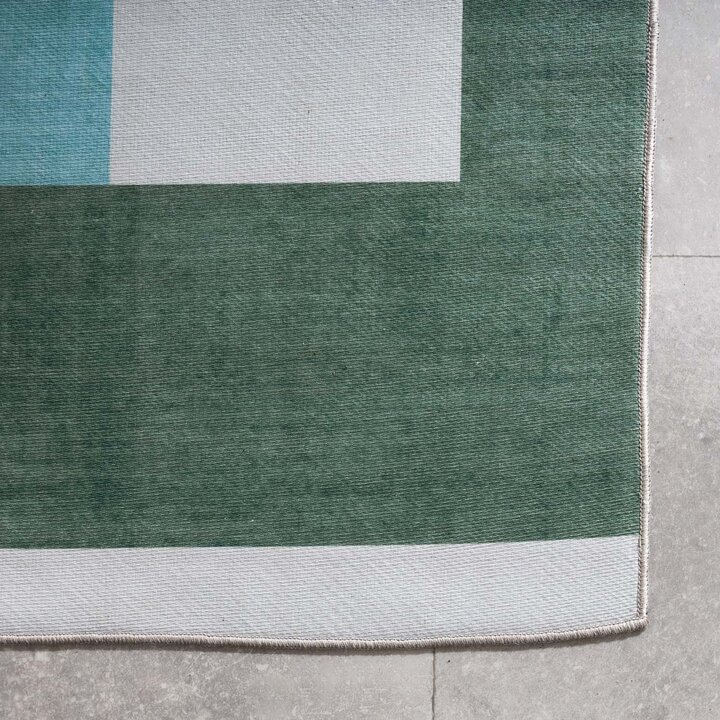 Retro binnen- & buitenvloerkleed - Pop Lines Groen