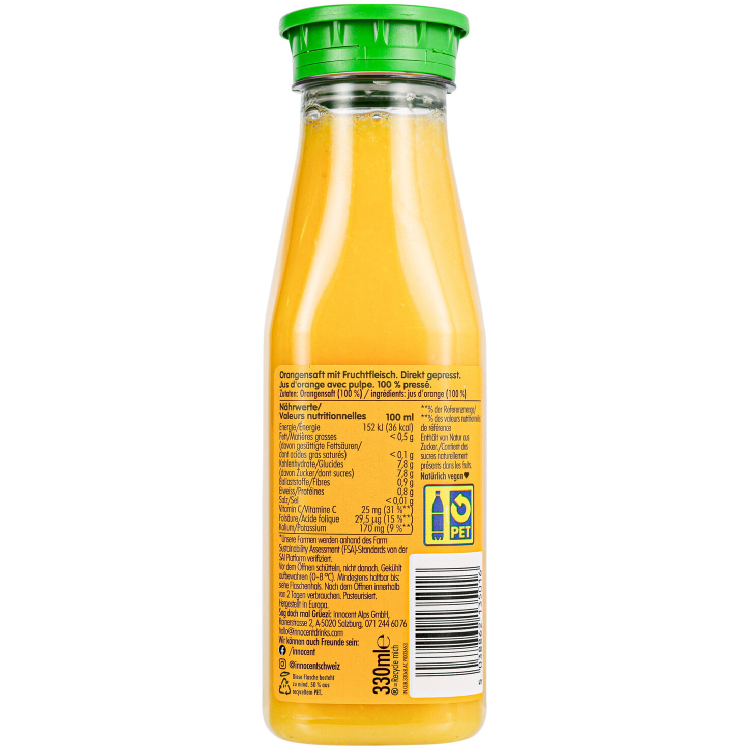 innocent Orangensaft mit Fruchtfleisch