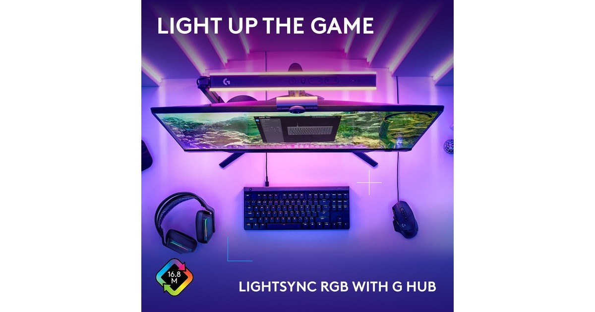 LogitechG515 TKL Wired Low Profile Gaming Keyboard  (Zwart, US lay-out, GL Tactile, RGB, Double-Shot PBT)