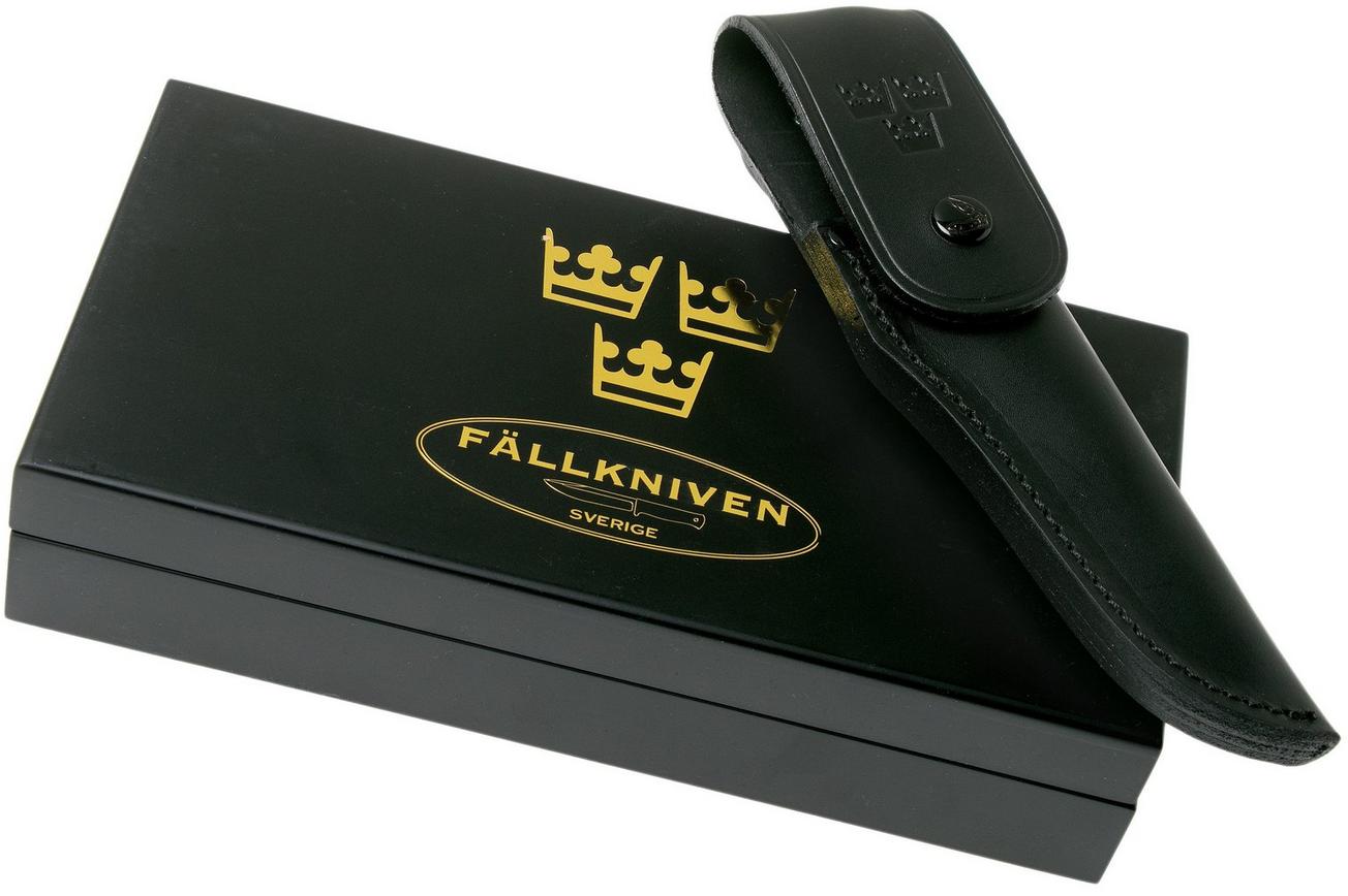 Fallkniven TK1 Drie Kronen, Desert Ironwood,  lederen schede