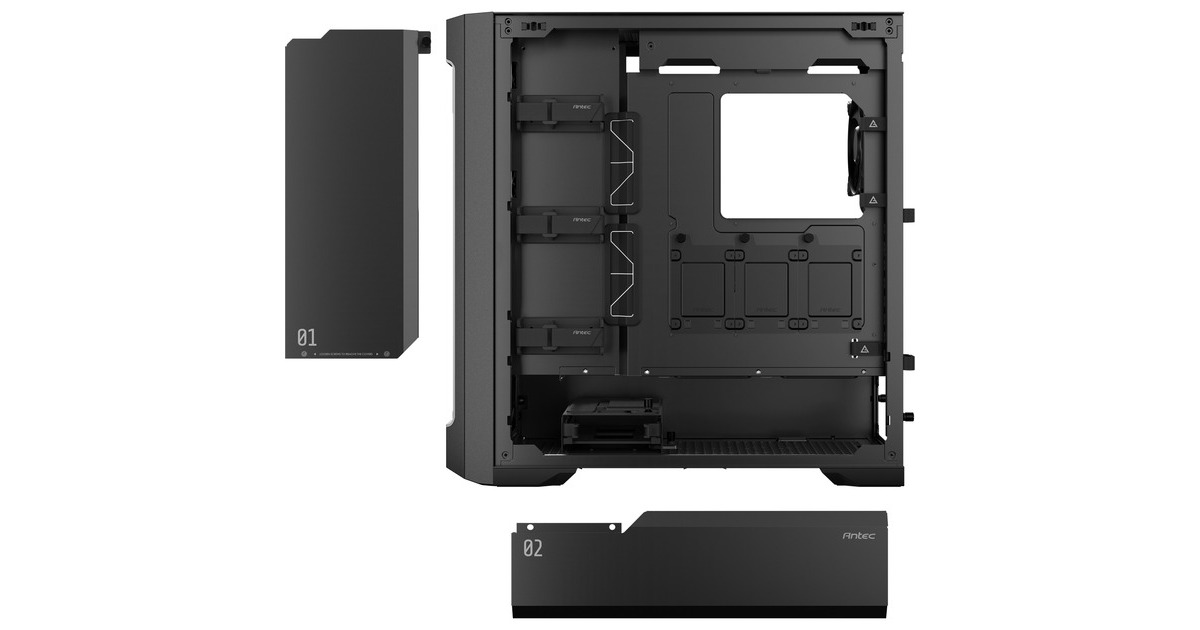AntecPerformance 1 FT big tower behuizing  (Zwart | 2x USB-A | 1x USB-C | Tempered Glass)