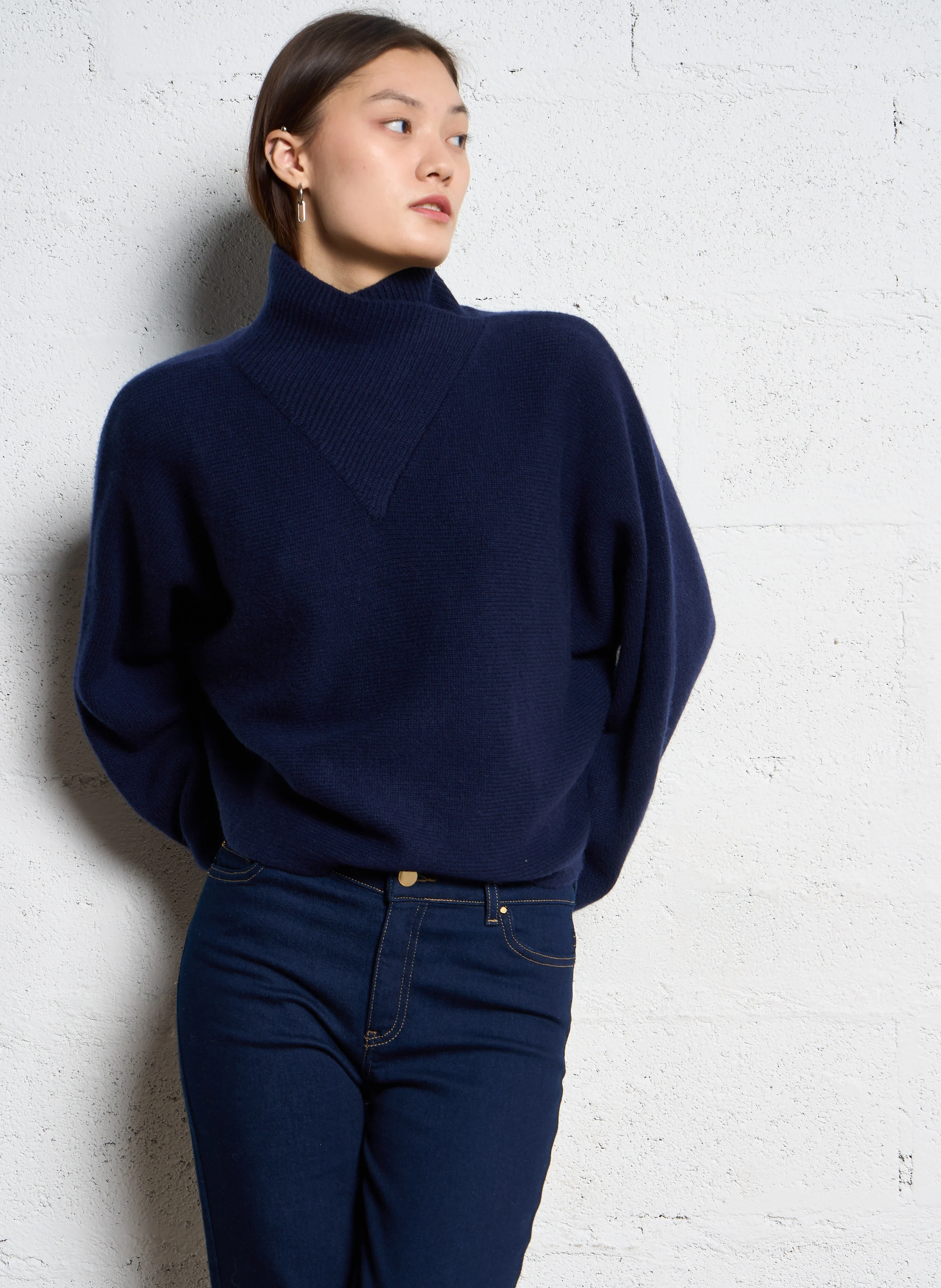 MELISSA - Pull oversize en laine | Bleu