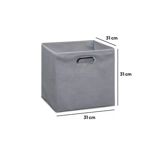 Panier de rangement (31 x 31 cm) Helena Gris clair