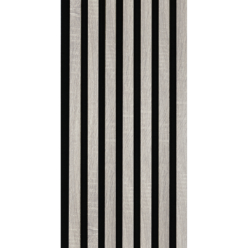 Lattenwand Decowall Acoustic grijs 260x30cm,2 stuks (1.56m2)