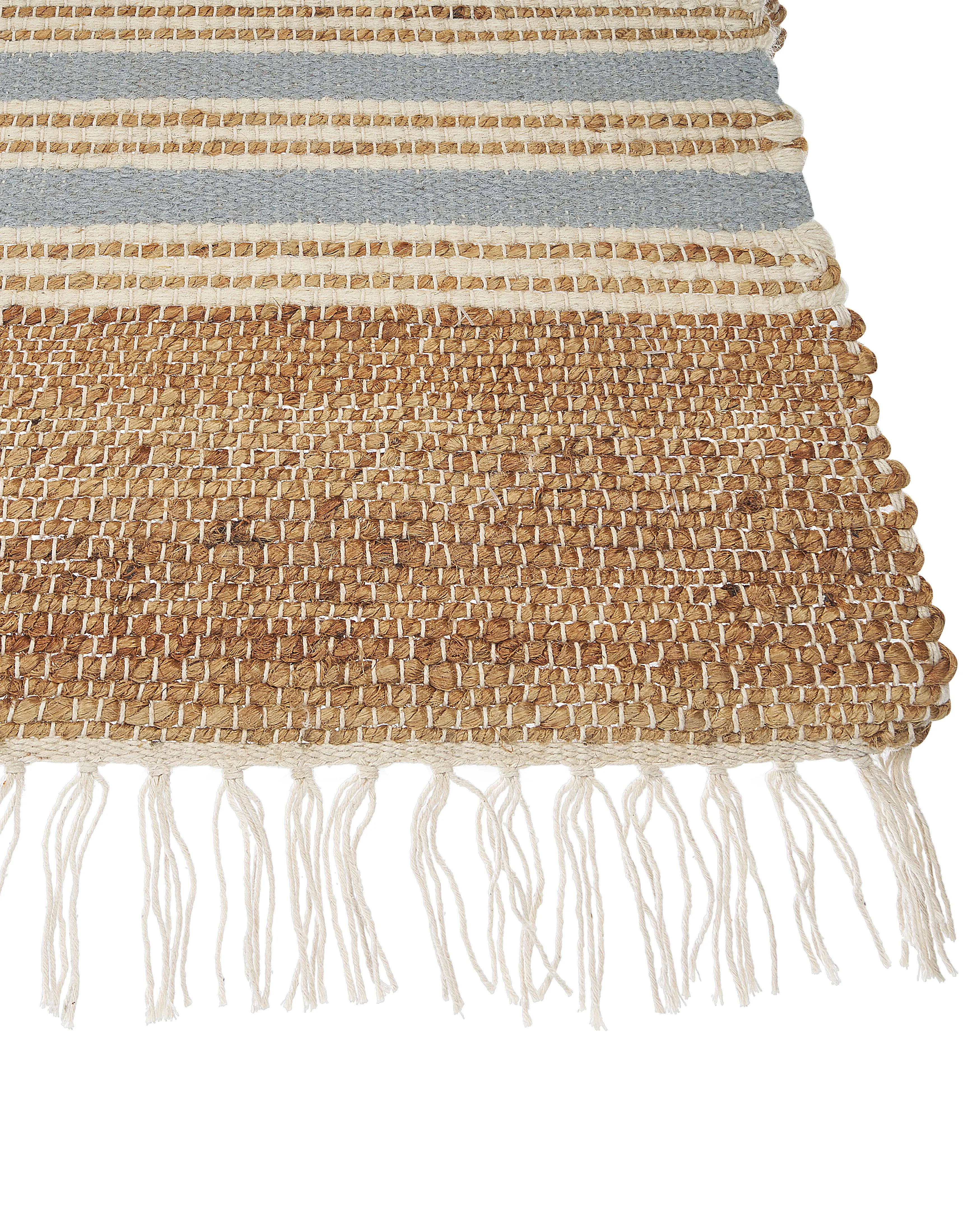 Vloerkleed MIRZA Lichtblauw 160 x 230 cm Jute