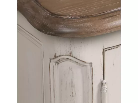 Buffet vaisselier 2 portes vitrées Bois Blanc - Château Interior's