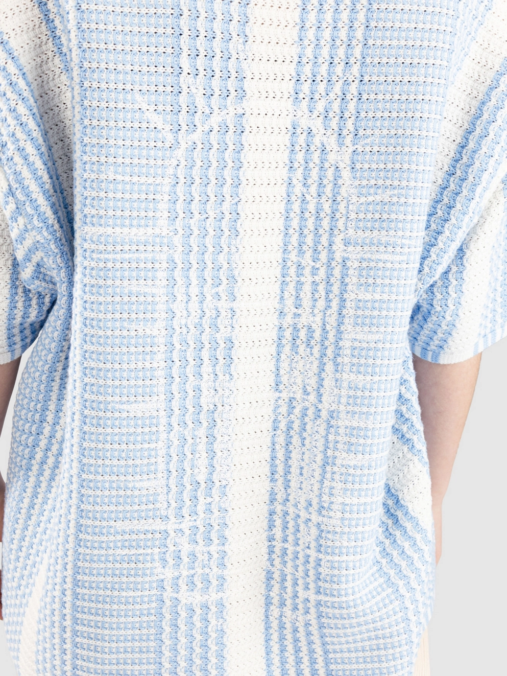 Another Cotton Lab Oversized Mesh Knit Summer Shirt blue