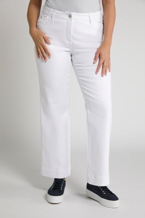 Jeans Mary, weites Bein, Bundfalten, 5-Pocket-Form
