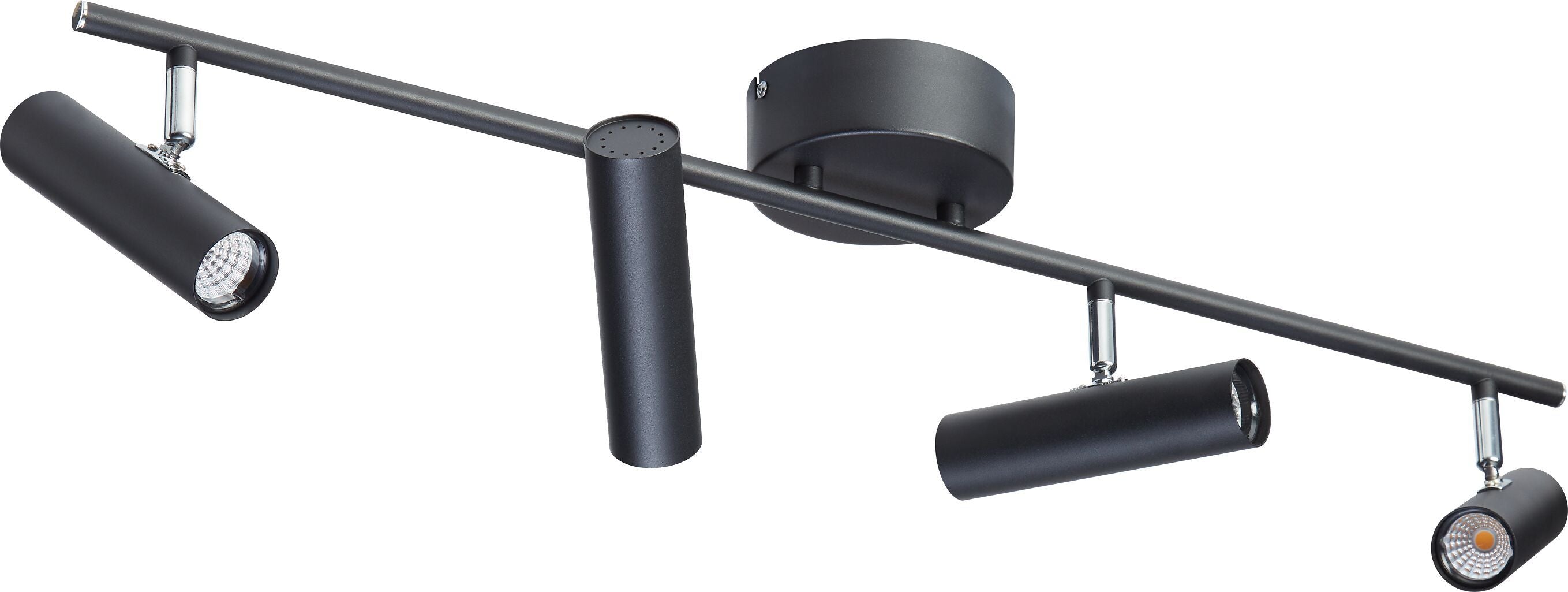 SORIA Balkenspot 4flg. - Schwarz / B: 77.0 cm x T: 13.5 cm x H: 15.0 cm