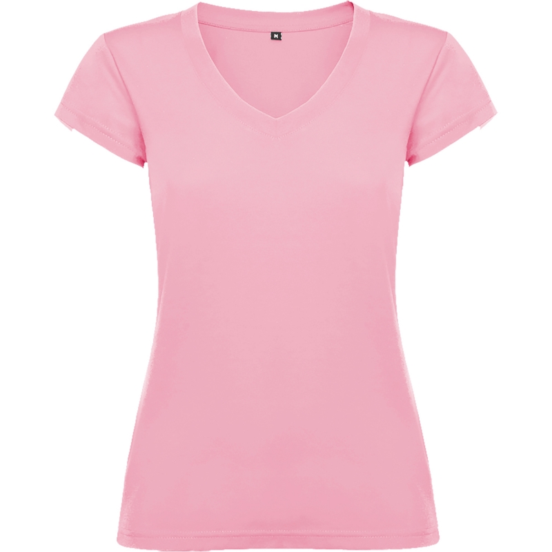 Roly R6646 - VICTORIA T-Shirt Femme Slim-Fit à Col V et Manches Courtes