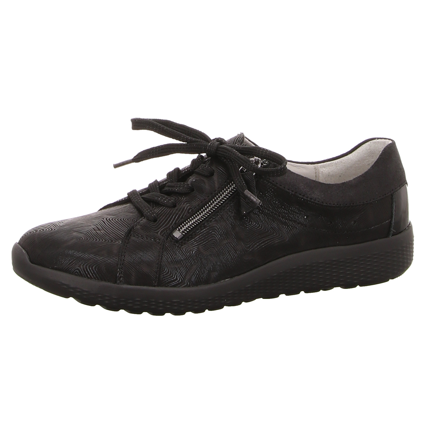 Waldläufer Schnürhalbschuh schwarz