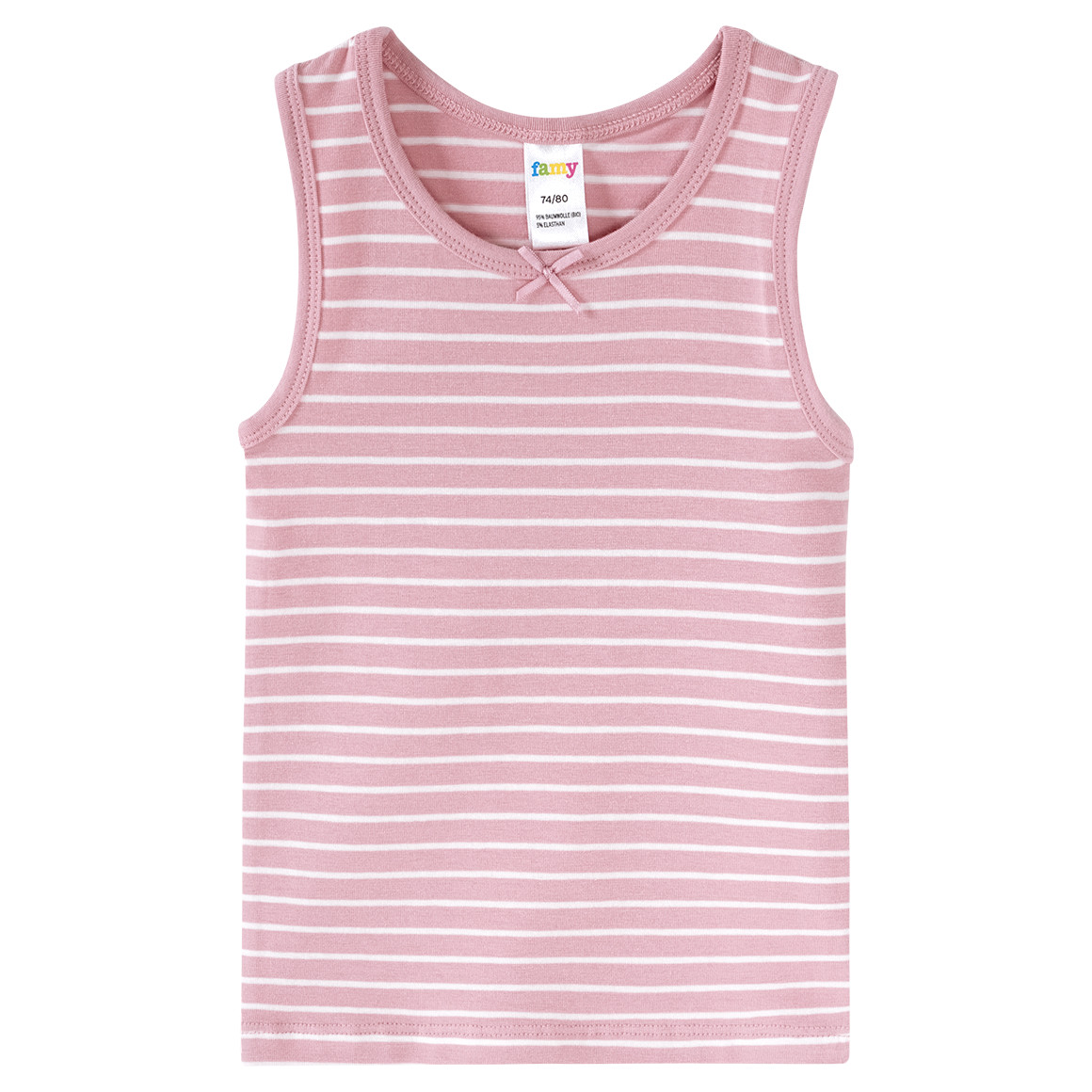 Famy 3 Baby Unterhemden hellblau / rosa / weiss
