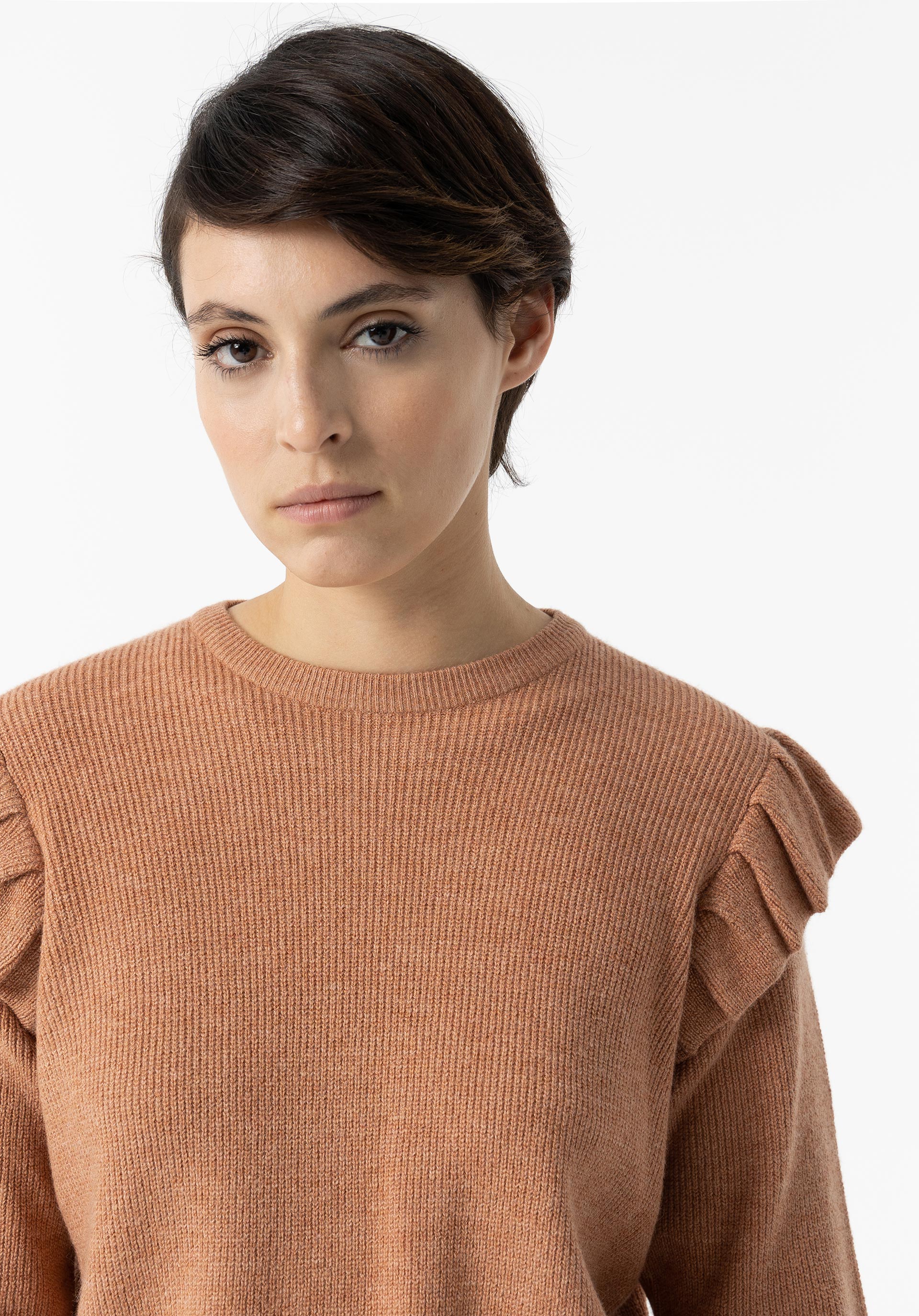 Camisola de Malha com Folhos