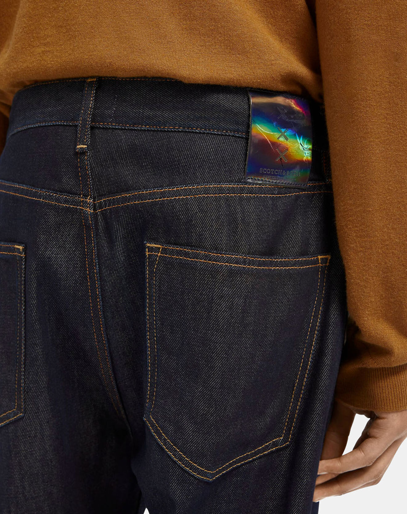 Scotch & Soda Jean tapered bleu brut