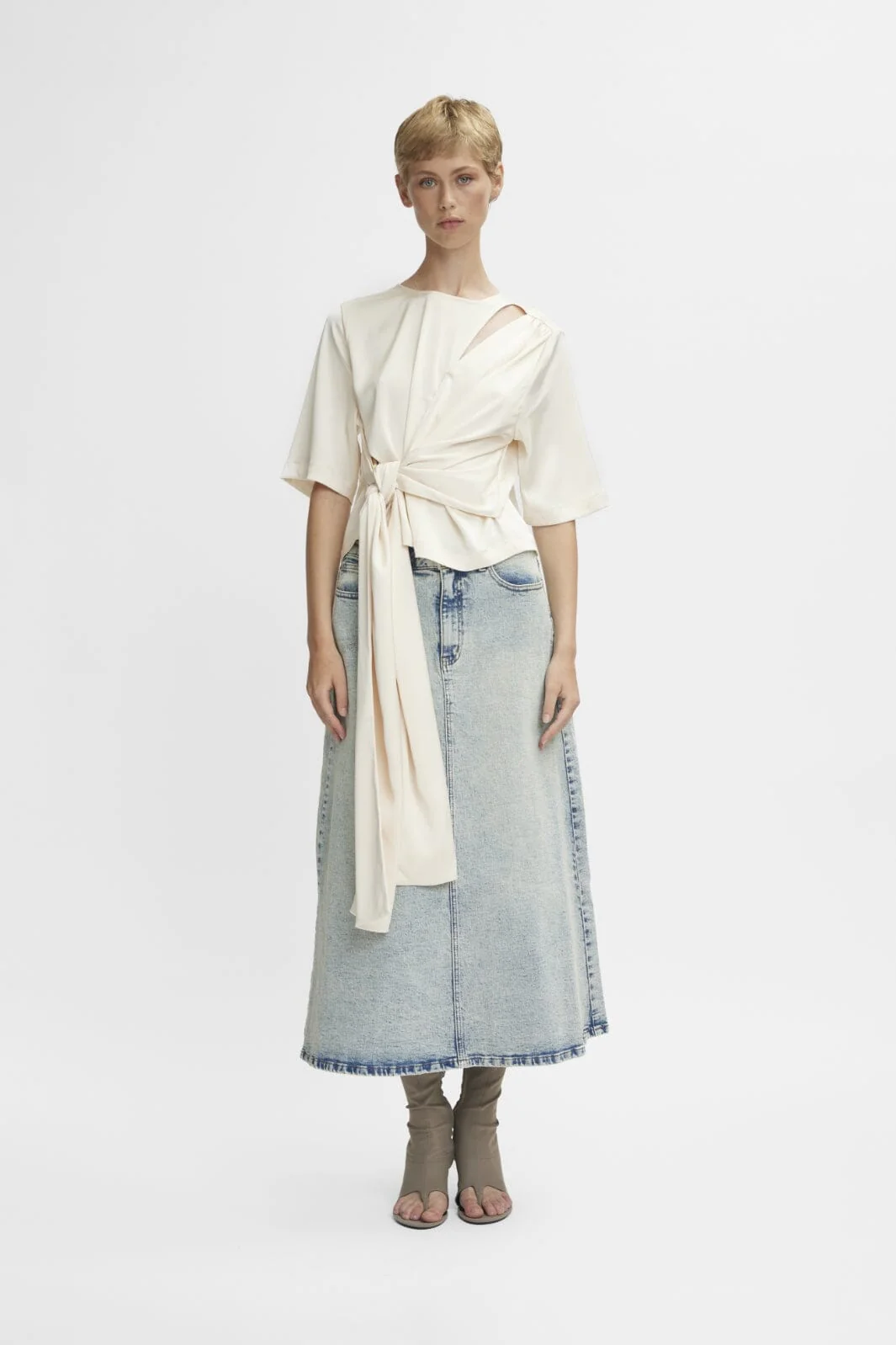 Gestuz HarperGZ knot blouse afterglow