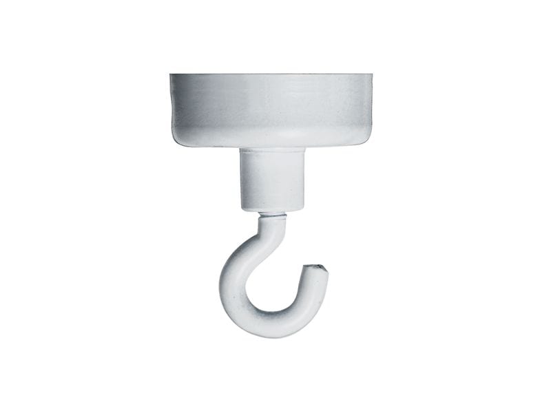 Franken Hakenmagnet Ø 37 mm, 1 Stück, Weiss Magnet mit Haken