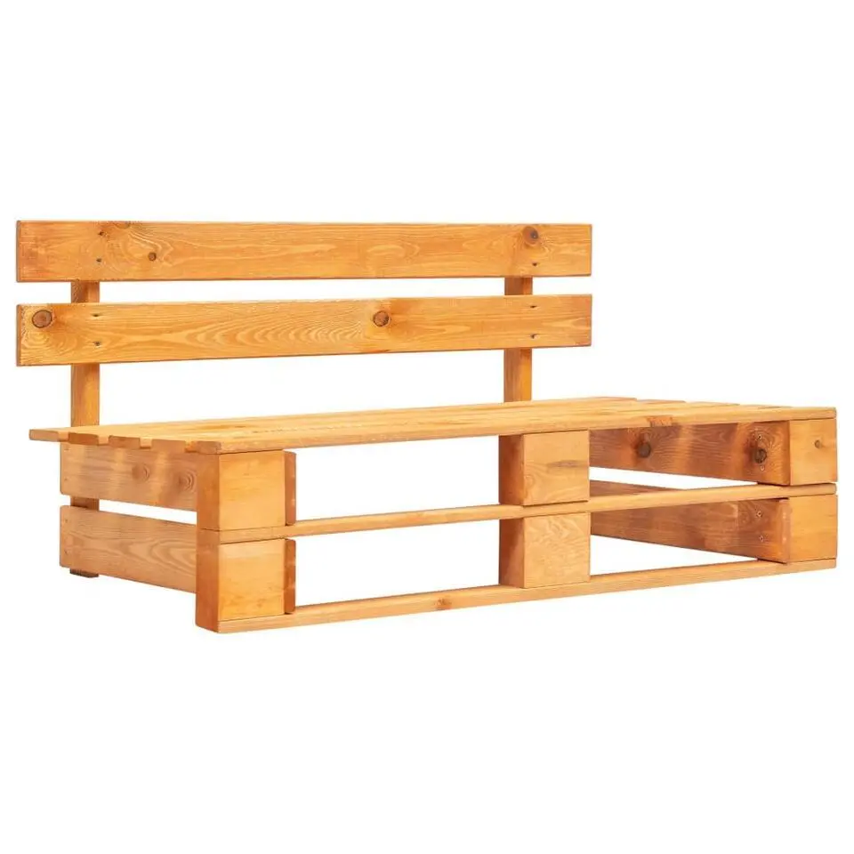 vidaXL - Pallet Middenbank - Bruin - Grenenhout