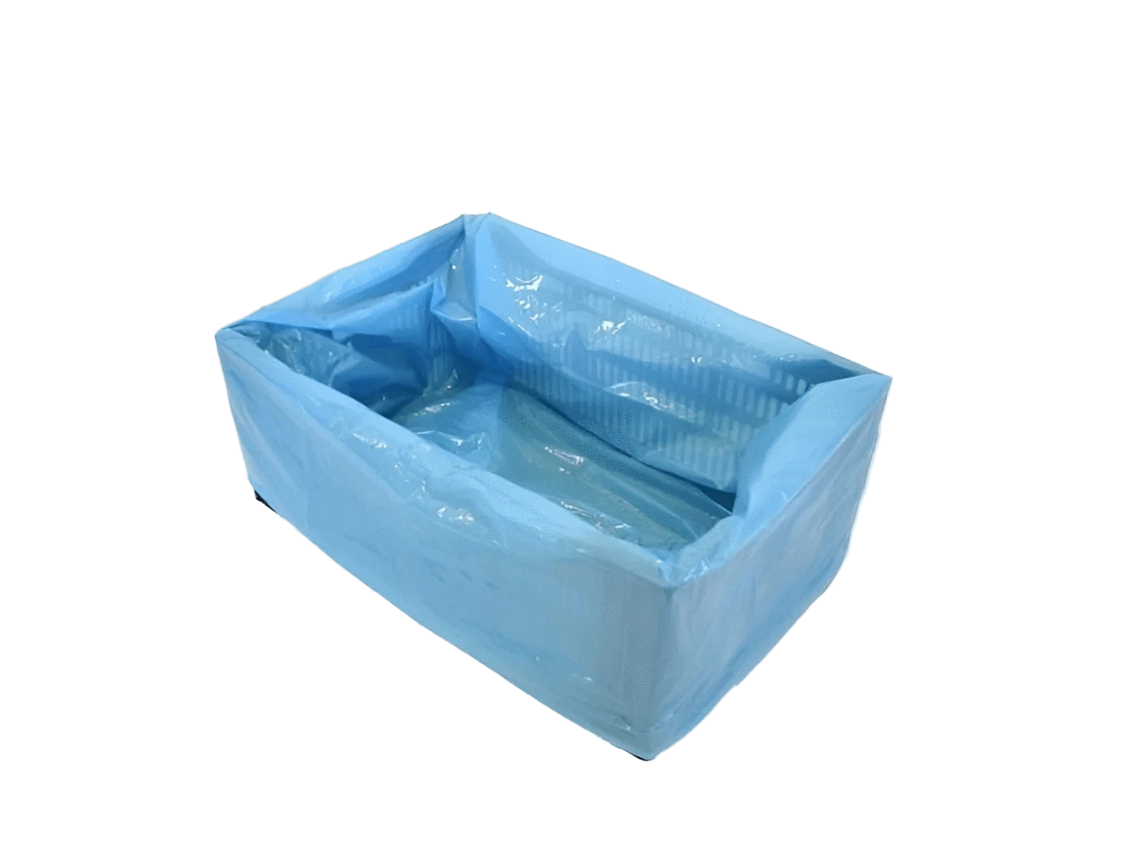 Kratzak HDPE blauw 68+34x63cm 10 mu