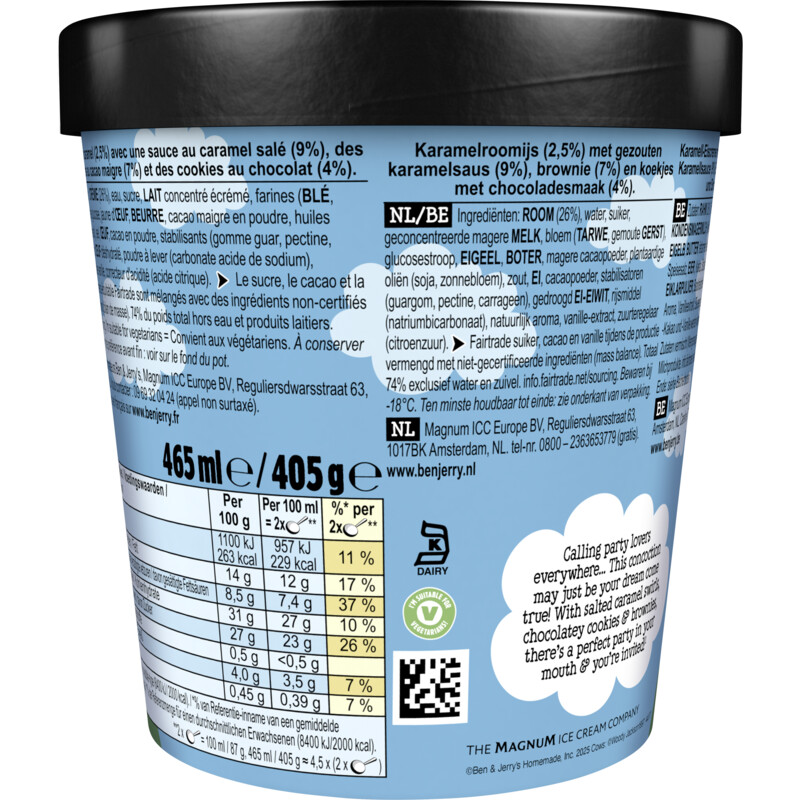 Ben & Jerry's Caramel brownie party