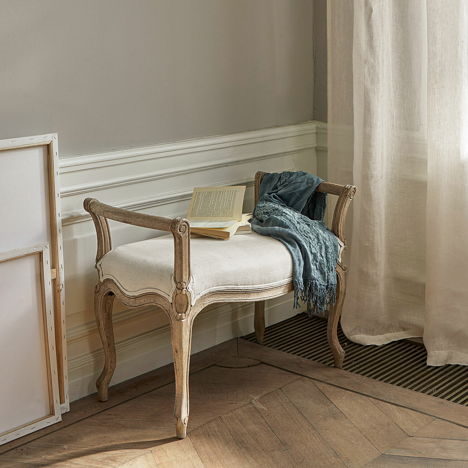 Bank Pierremont creme/antikbraun