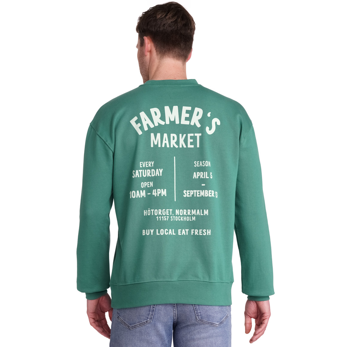 Jonas Nielsen Herren Sweatshirt mit Bio-Baumwolle dunkelgrün