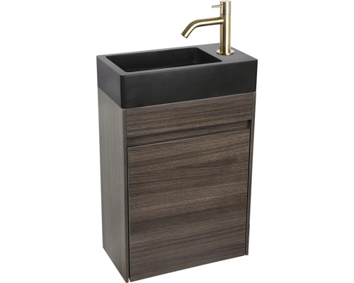Wastafelmeubel Verschil HURA L BxHxD 39,5 x 52 cm x 21,5 cm Frontkleur eikengrijs