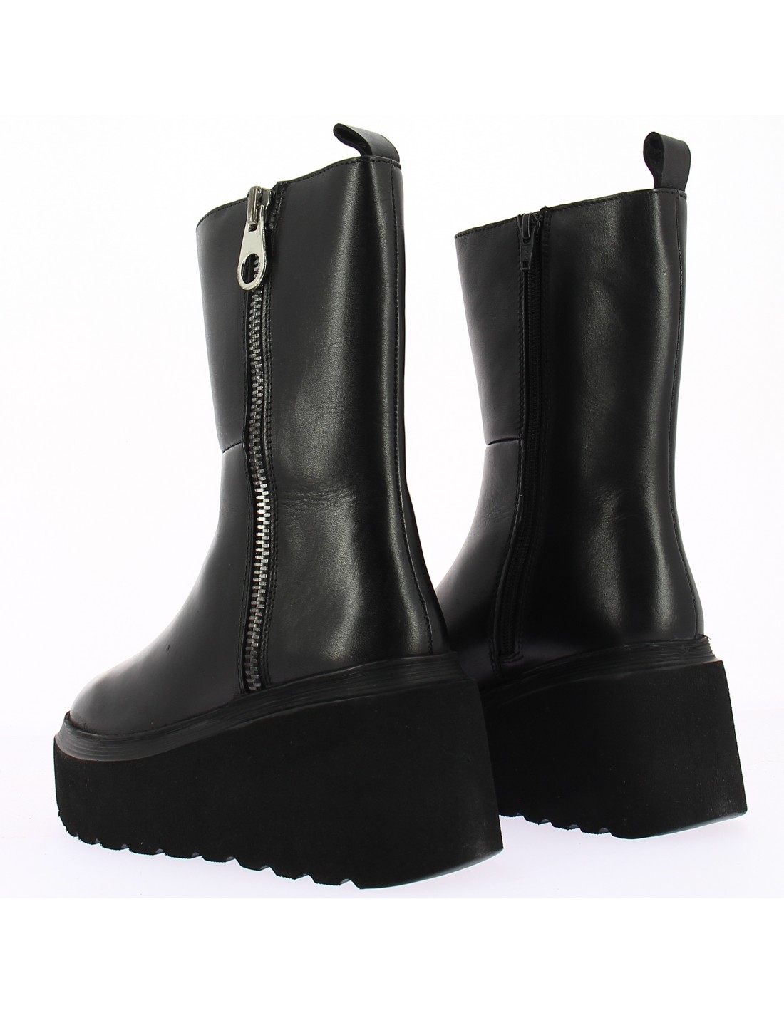 kharisma bottines compensées femme cuir noir
