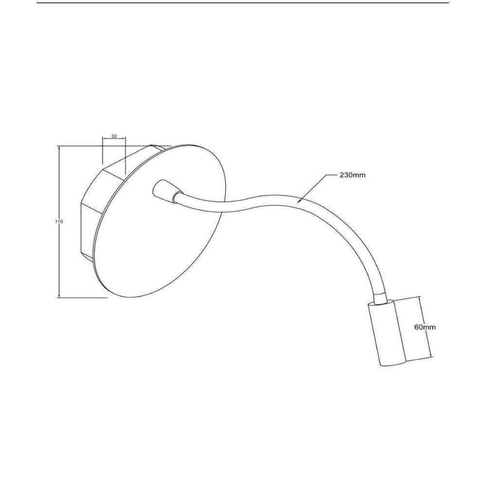 Jolijn LED wandlamp op batterijen in wit, 2W, 140lm