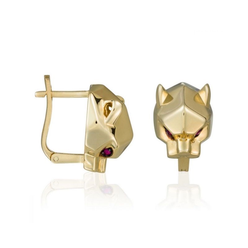 Boucles d'oreilles Or jaune  et zirconium