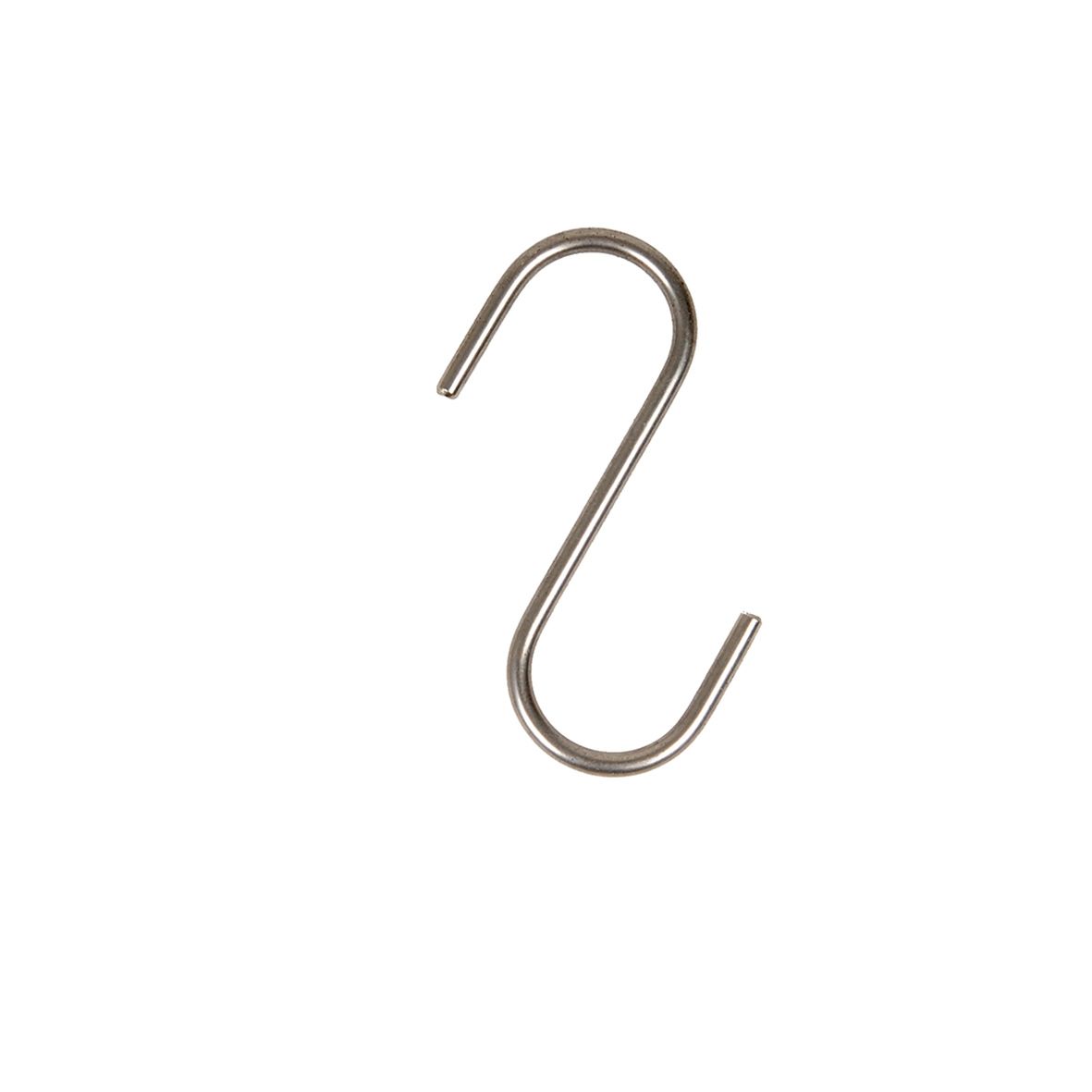 S-haak, roestvrij staal, 80 x 3 mm