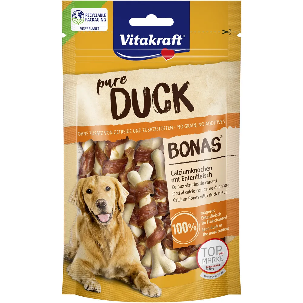 Vitakraft DUCK BONAS Calciumben m. andekød - 80 g.