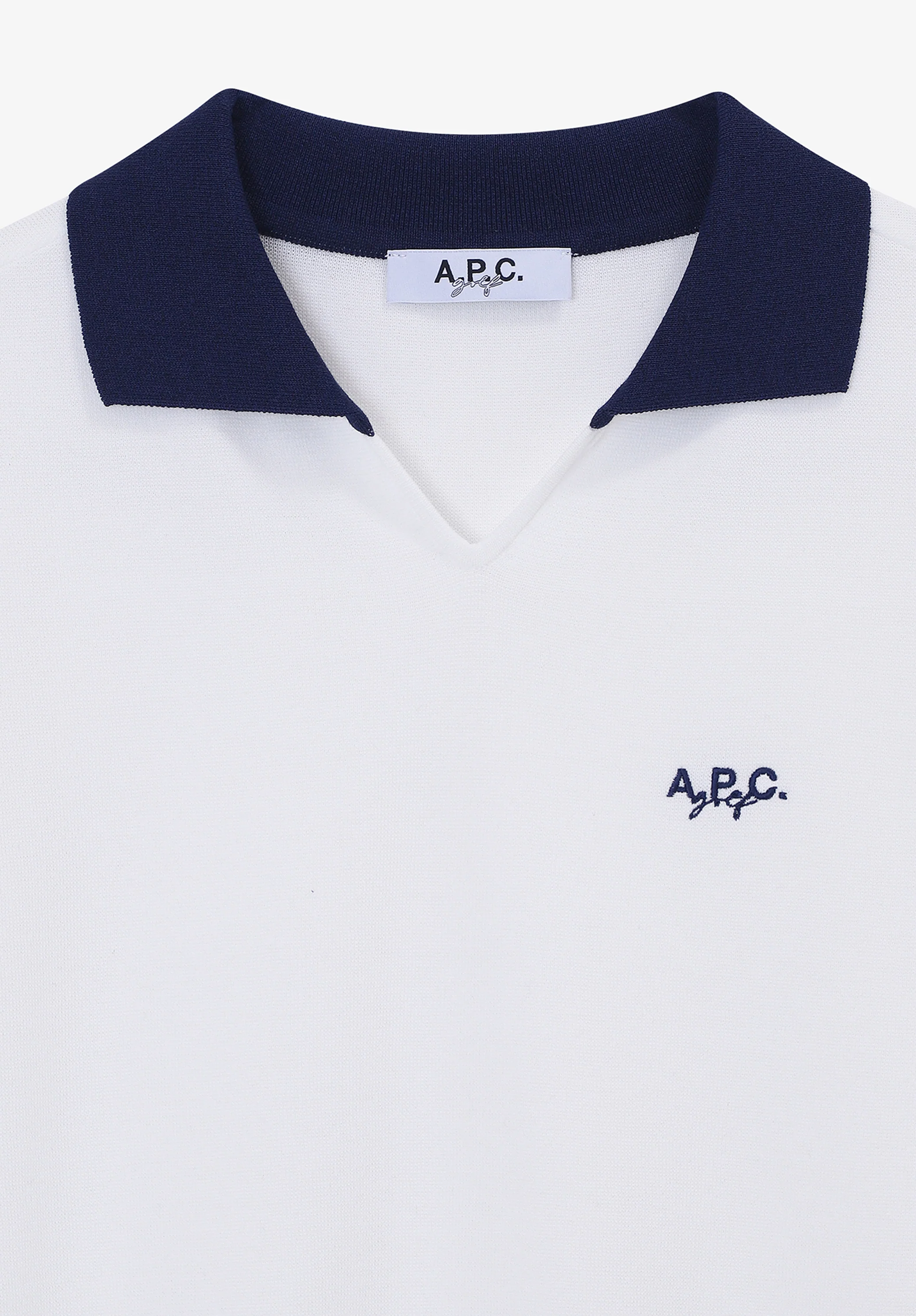 Polo en maille A.P.C. Golf - Blanc