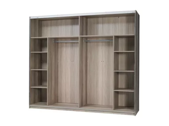 Armoire, garde robe ROMI deux portes coulissantes 200 cm, coloris dab canyon. Meuble design