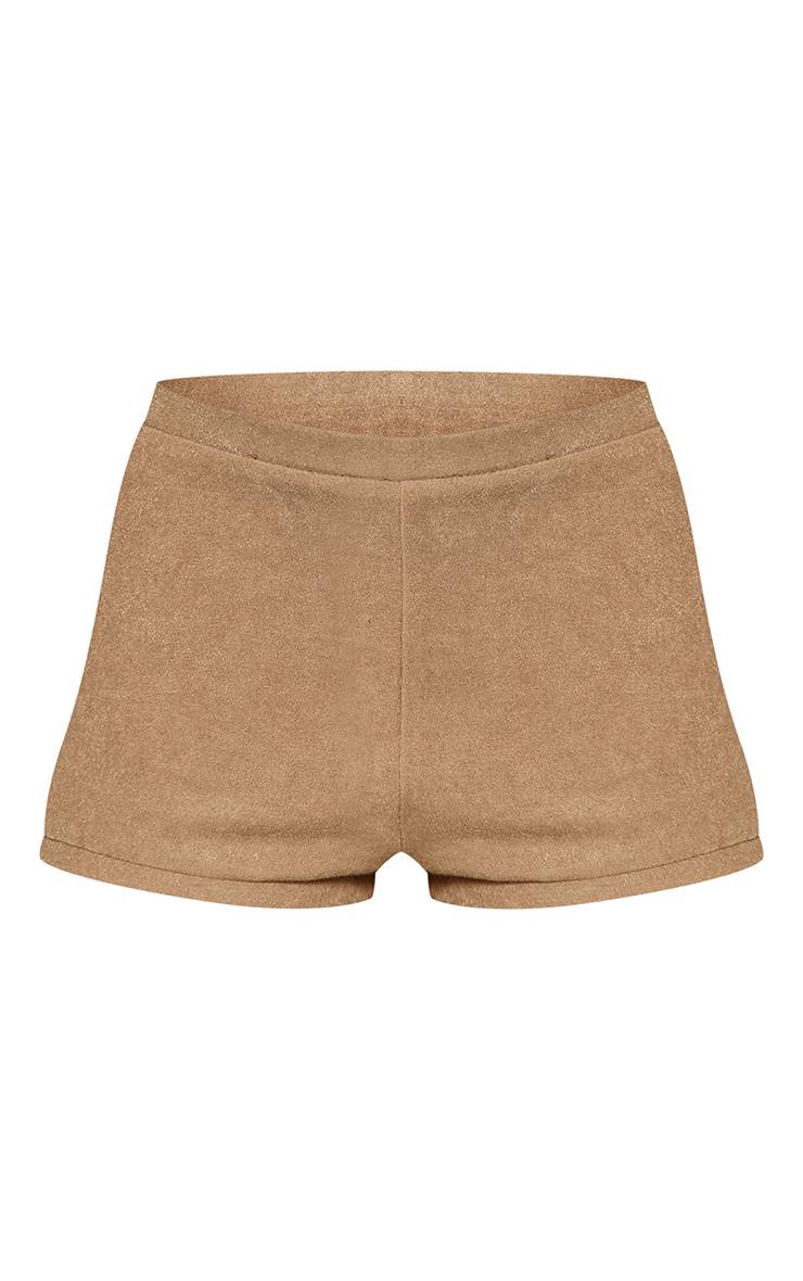 Vert Olive Short Court En Jersey Éponge