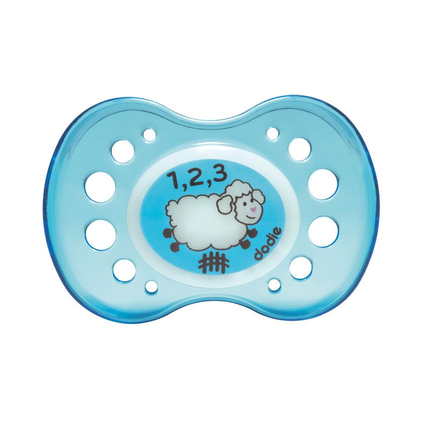 Sucette silicone 18 mois+ nuit sans anneau - Doré