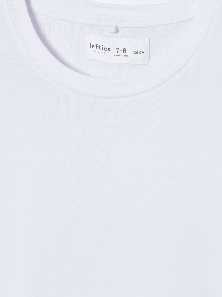 Pacote com 4 camisetas lisas de manga curta - Brancas