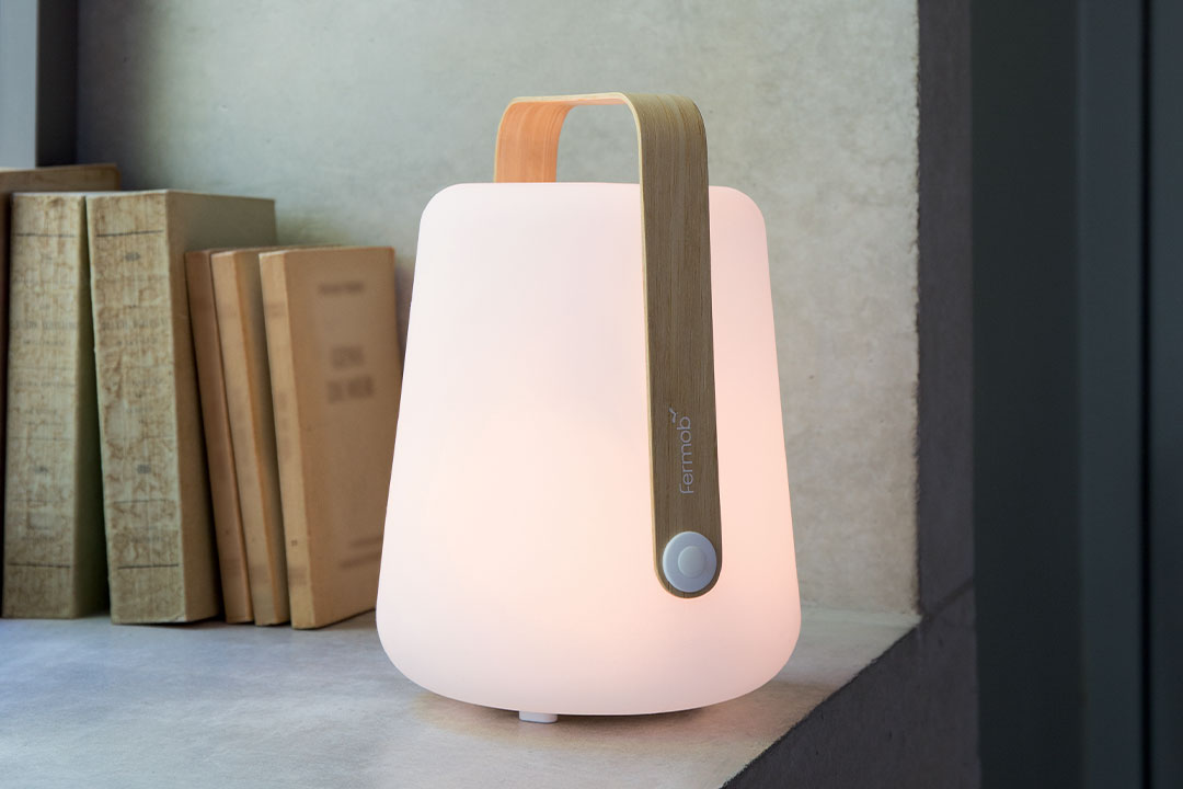 Tafellamp Balad H25 oplaadbaar bamboo