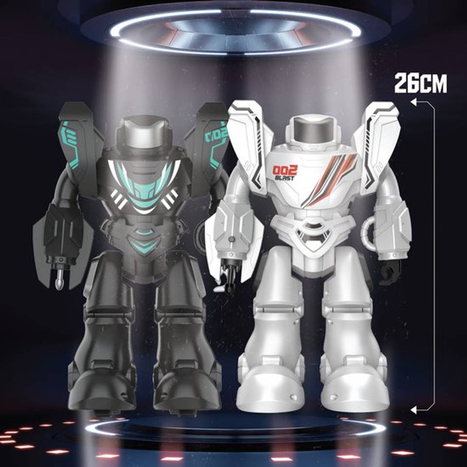 Silverlit Robo Blast One op afstand bestuurbare robot met schietende vuist - zwart
