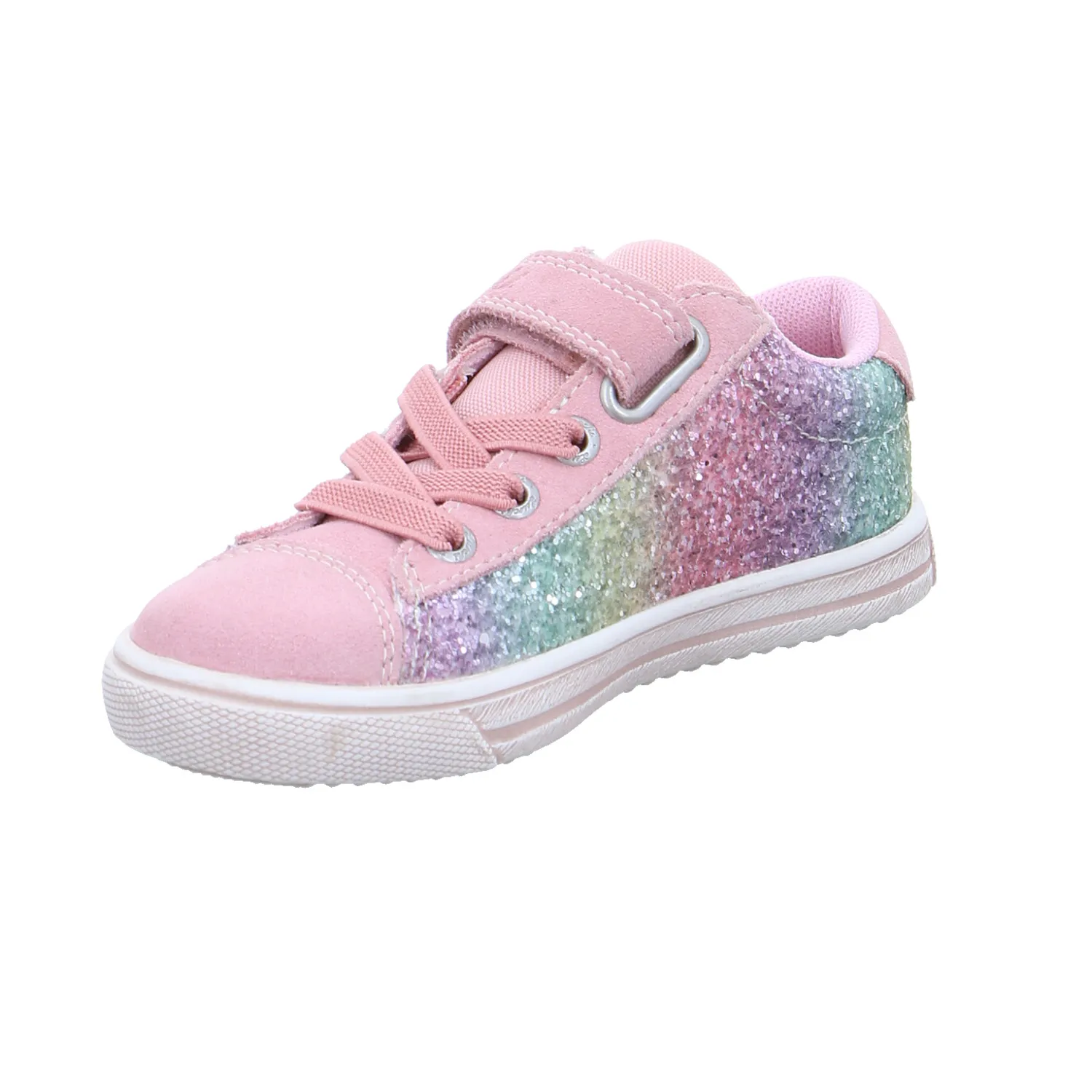 LURCHI Kleinkinder-Halbschuh Klett Rosa Leder  Mädchensneaker
