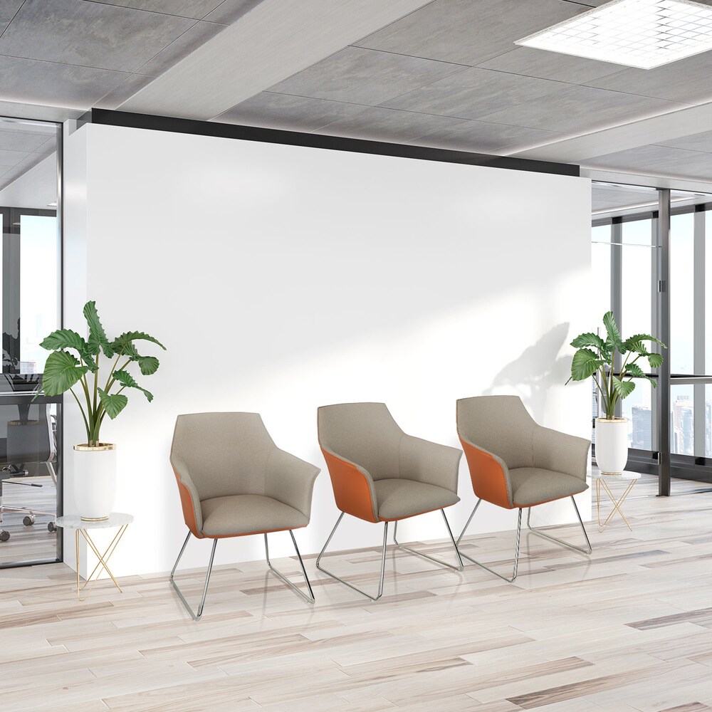 Polsterstuhl AREZZO V Kunstleder/Stoff mit Armlehnen hjh OFFICE